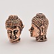 Alliage 3 perles de tête d buddha(X-PALLOY-G052-ARG)-1