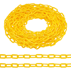 Plastic Cable Chains, Oval, Gold, 35x19x4mm(FIND-WH0042-63)