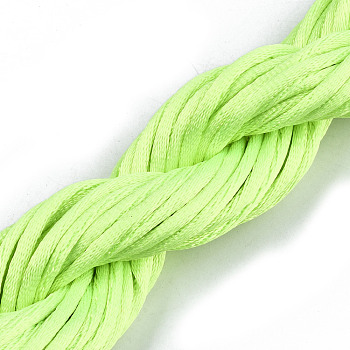 Polyester Thread, Green Yellow, 2mm, about 10m/bundle