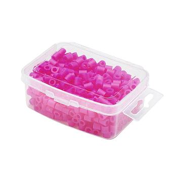 1 Box 5mm Hama Beads PE DIY Fuse Beads Refills for Kids, Tube, Camellia, 5x5mm, Hole: 3mm, about 500pcs/box