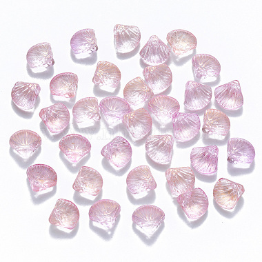 11mm Pink Shell Glass Beads