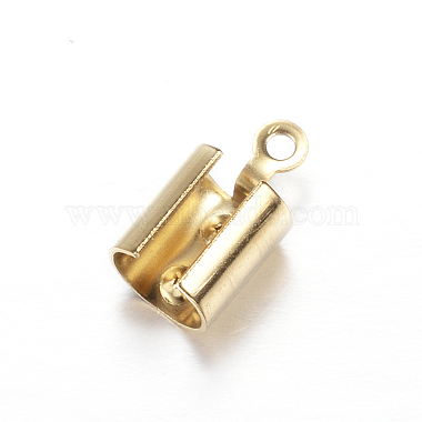 Ion Plating(IP) 304 Stainless Steel Folding Crimp Ends(X-STAS-N0013-22G)-2