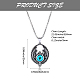 Wing with Evil Eye Pendant Necklace Lucky Spiritual Protection Necklaces Hip-hop Punk Style Charm Titanium Steel Jewelry for Men and Women(JN1116A)-2