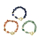 3 pcs 3 style naturel mélangé pierres précieuses puces bracelets de perles ensemble pour les femmes(BJEW-TA00366)-1