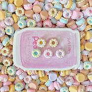 Opaque Resin Cabochons, Imitation Food, Doughnut, Mixed Color, 12x12x6mm(RESI-H166-25A)