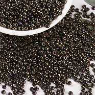 MIYUKI Round Rocailles Beads, Japanese Seed Beads, 8/0, Metallic Colours, (RR458) Metallic Brown Iris, 3mm, Hole: 1mm, about 422~455pcs/10g(X-SEED-G008-RR0458)