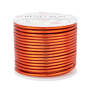 Round Aluminum Wire, Orange Red, 9 Gauge, 3mm, about 55.77 Feet(17m)/roll(AW-BC0001-3mm-19)