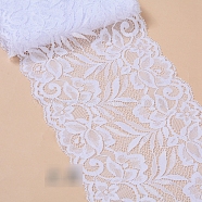 Lace Trim, Polyester Ribbon for Jewelry Making, Snow, 5-7/8 inch(150mm)(OCOR-WH0060-17E-08)