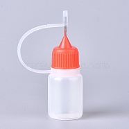Polyethylene(PE) Needle Applicator Tip Bottles, Translucent Empty Glue Bottle, with Steel Pins, Red, 6.4x2.1cm, Capacity: 5ml(0.17 fl. oz)(X-TOOL-WH0119-63B-5ML)