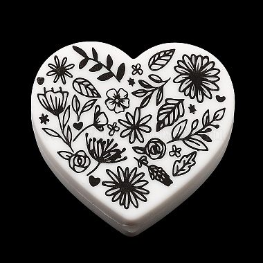 Heart Silicone Focal Beads(SIL-Q016-01F)-2