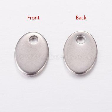 Stainless Steel Color Oval Stainless Steel Charms