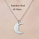 Non-Tarnish 201 Stainless Steel Crescent Moon Pendant Necklace(NJEW-OY002-12)-3