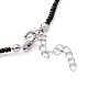 Ожерелье с подвеской из натурального жемчуга и цепочками из стеклянных бусин(NJEW-M201-01B)-3