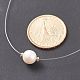 Natural Pearl Pendant Necklace with Nylon Wire for Women(NJEW-JN03830)-5