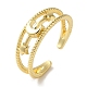 Moon & Star Rack Plating Brass Open Cuff Finger Rings for Women(RJEW-L123-100G)-1