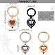 8Pcs 4 Styles Heart with Butterfly Alloy Enamel Shoe Charms(HJEW-AB00731)-2