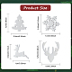 ANATTASOUL 4 Pairs 4 Style Christmas Tree & Deer & Snowflake Exquisite Titanium Steel Stud Earrings for Women(EJEW-AN0002-38)-2