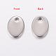 Original Color Flat Oval Stamping Blank Tag Charms 201 Stainless Steel Pendants(X-STAS-Q064)-1