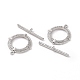Brass Micro Pave Clear Cubic Zirconia Toggle Clasps(KK-E068-VC175)-3
