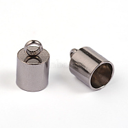 304 Stainless Steel Cord Ends, End Caps, Column, Stainless Steel Color, 11x7mm, Hole: 1.8mm, Inner Diameter: 6mm(X-STAS-M242-11)