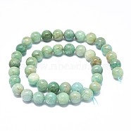Natural Amazonite Beads Strands, Round, 8mm, Hole: 0.8mm, about 49~50pcs/strand, 15.7 inch(40cm)(G-F632-25-02)