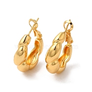 Rack Plating Brass Hoop Earrings, Long-Lasting Plated, Golden, 29x24.5x7mm(EJEW-R151-06G)