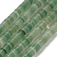 Natural Green Aventurine Beads Strands, Disc, Heishi Beads, 6x1.5mm, Hole: 0.6mm, about 239pcs/strand, 15.28~15.35''(38.8~39cm)(G-G175-N22-01)