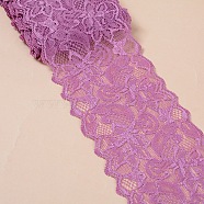 Elastic Lace Trim, Lace Ribbon For Sewing Decoration, Medium Orchid, 80mm(OCOR-WH0024-A14)