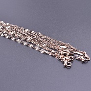 Ion Plating(IP) Unisex 304 Stainless Steel Dapped Chains Necklaces(TH9045-3)