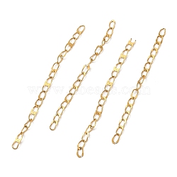 Ion Plating(IP) 304 Stainless Steel End Chains, Chain Extenders, Soldered, Golden, 58x2.5mm(STAS-A085-01B-G)