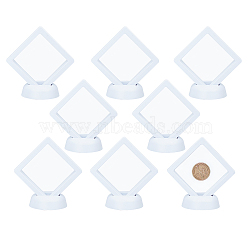 Plastic Picture Display Stands, with TPU Film and Display Stand Base, White, 16pcs/set(ODIS-FH0001-01B-02)