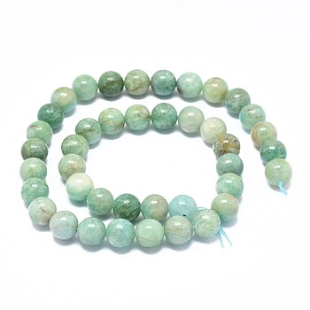 Natural Amazonite Beads Strands, Round, 8mm, Hole: 0.8mm, about 49~50pcs/strand, 15.7 inch(40cm)