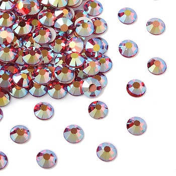 Preciosa&reg MAXIMA Crystal No Hotfix Flatback Stones, Czech Crystal, Dura Foiling, Round(438 11 615 Chaton Rose), 90070 200 Light Siam AB, SS12(3~3.2mm)