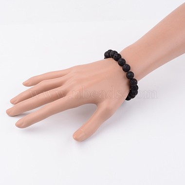 Natural Lava Rock Beads Stretch Bracelets(X-BJEW-JB02411)-3