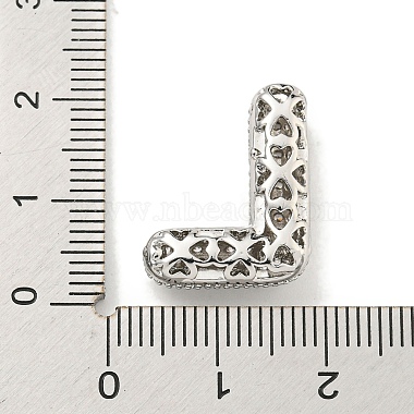 Platinum Plated Brass Micro Pave Cubic Zirconia Pendants(KK-L073-001P-L)-3