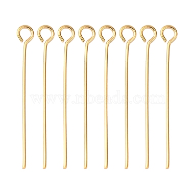 3cm Real 18K Gold Plated Brass Eye Pins