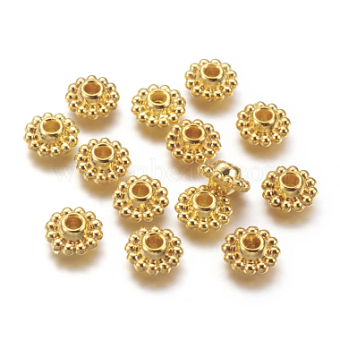 Golden Flower Alloy Spacer Beads