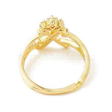 Clear Cubic Zirconia Initial Letter with Crown Adjustable Ring(RJEW-M139-17X)-3