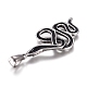 Fashionable Retro Halloween Jewelry 304 Stainless Steel Snake Pendants(STAS-L017-105)-2