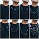 Rhodium Plated 925 Sterling Silver Thin Dainty Link Chain Necklace for Women Men(JN1096B-05)-5
