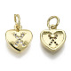 Brass Micro Pave Clear Cubic Zirconia Charms(KK-N227-34X-NF)-1
