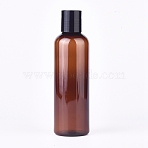 200ml Refillable PET Plastic Squeeze Disc Top Cap Bottles, with PP Plastic Lid, Coconut Brown, 15.5x4.6cm, Capacity: 200ml(6.76 fl. oz).(MRMJ-WH0059-67)