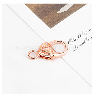 Zinc Alloy Lobster Claw Clasps, Rose Gold, 26.5~27mm(PURS-PW0005-072RG)