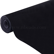 PU Leather Fabric Faux Leather Fabric, for Crafts, Photography Background Decorations, Black, 35x0.05cm, 1.5m/sheet(DIY-WH0304-567A)