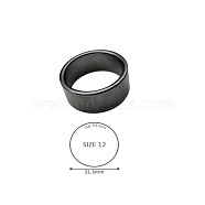 Synthetic Hematite Plain Band Rings, Inner Diameter: 21.3mm(BK4832-7)