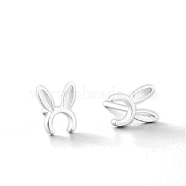 Alloy Earrings for Women, with 925 Sterling Silver Pin, Rabbit, 10mm(FS-WG98937-134)