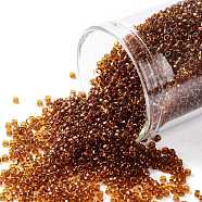 TOHO Round Seed Beads, Japanese Seed Beads, (2154) Transparent Marmalade, 15/0, 1.5mm, Hole: 0.7mm, about 15000pcs/50g(SEED-XTR15-2154)