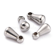 304 Stainless Steel Chain Extender Drop, Teardrop, Stainless Steel Color, 6x3mm, Hole: 1mm(X-STAS-H153-10A-P)