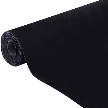 PU Leather Fabric Faux Leather Fabric, for Crafts, Photography Background Decorations, Black, 35x0.05cm, 1.5m/sheet