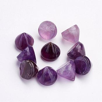 Natural Amethyst Cabochons, Cone, 10x10mm